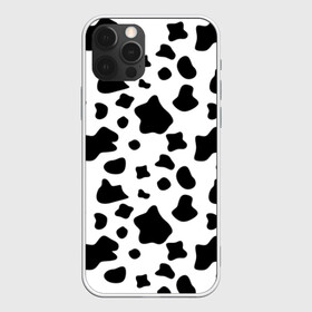 Чехол для iPhone 12 Pro с принтом Корова в Кировске, силикон | область печати: задняя сторона чехла, без боковых панелей | animal | black white | cow | pattern | животное | кавай | корова | паттерн | пятна | черно белое