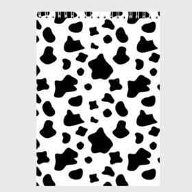 Скетчбук с принтом Корова в Кировске, 100% бумага
 | 48 листов, плотность листов — 100 г/м2, плотность картонной обложки — 250 г/м2. Листы скреплены сверху удобной пружинной спиралью | Тематика изображения на принте: animal | black white | cow | pattern | животное | кавай | корова | паттерн | пятна | черно белое