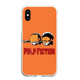 Чехол для iPhone XS Max матовый с принтом Pulp Fiction - Art 2 в Кировске, Силикон | Область печати: задняя сторона чехла, без боковых панелей | Тематика изображения на принте: art | film | movie | pulp fiction | tarantino | кино | криминальное чтиво | приколы | тарантино | фильмы