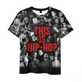 Мужская футболка 3D с принтом This is Hip-Hop в Кировске, 100% полиэфир | прямой крой, круглый вырез горловины, длина до линии бедер | Тематика изображения на принте: 50 cent | dr dre | eminem | hip hop | music | snoop dog | исполнители | музыка | музыканты | хип хоп