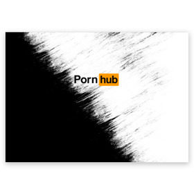 Поздравительная открытка с принтом Pornhub в Кировске, 100% бумага | плотность бумаги 280 г/м2, матовая, на обратной стороне линовка и место для марки
 | brazzers | браззерс
