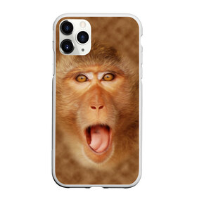 Чехол для iPhone 11 Pro Max матовый с принтом Обезьяна в Кировске, Силикон |  | голова | животные | мартышка | мордочка | обезьяна | открытый | прикол | природа | рот | юмор