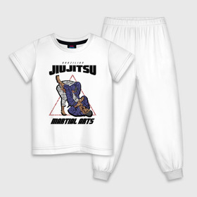 Детская пижама хлопок с принтом Джиу-джитсу в Кировске, 100% хлопок |  брюки и футболка прямого кроя, без карманов, на брюках мягкая резинка на поясе и по низу штанин
 | jiu jitsu | джиу джитсу | джиу джицу