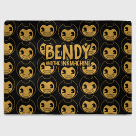 Плед 3D с принтом Bendy And The Ink Machine (35) в Кировске, 100% полиэстер | закругленные углы, все края обработаны. Ткань не мнется и не растягивается | bendy | bendy and the ink machine | devil | game | horror | ink | mask | бенди | бенди и чернильная машина | краска | чернила