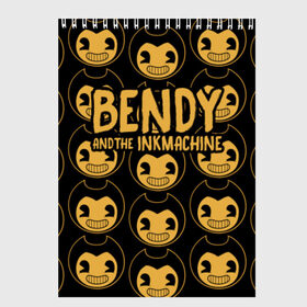 Скетчбук с принтом Bendy And The Ink Machine (35) в Кировске, 100% бумага
 | 48 листов, плотность листов — 100 г/м2, плотность картонной обложки — 250 г/м2. Листы скреплены сверху удобной пружинной спиралью | Тематика изображения на принте: bendy | bendy and the ink machine | devil | game | horror | ink | mask | бенди | бенди и чернильная машина | краска | чернила