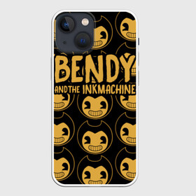 Чехол для iPhone 13 mini с принтом Bendy And The Ink Machine (35) в Кировске,  |  | Тематика изображения на принте: bendy | bendy and the ink machine | devil | game | horror | ink | mask | бенди | бенди и чернильная машина | краска | чернила