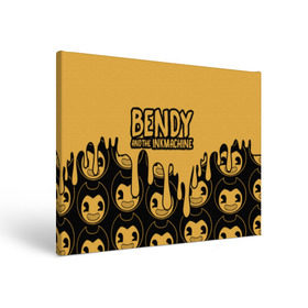 Холст прямоугольный с принтом Bendy And The Ink Machine (36) в Кировске, 100% ПВХ |  | bendy | bendy and the ink machine | devil | game | horror | ink | mask | бенди | бенди и чернильная машина | краска | чернила