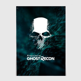 Постер с принтом GHOST RECON в Кировске, 100% бумага
 | бумага, плотность 150 мг. Матовая, но за счет высокого коэффициента гладкости имеет небольшой блеск и дает на свету блики, но в отличии от глянцевой бумаги не покрыта лаком | bones | breakpoint | ghost | ghost recon | ghost recon breakpoint | logo | mask | skell technology | skull | tom clancys | tom clancys ghost recon breakpoint | wildlands | лого | маска | призрак | череп