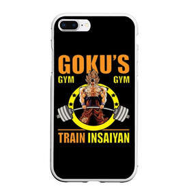 Чехол для iPhone 7Plus/8 Plus матовый с принтом GOKU GYM в Кировске, Силикон | Область печати: задняя сторона чехла, без боковых панелей | Тематика изображения на принте: bodybuilding | diet | exercise | fitness | gym | heath | motivation | muscle | phil | training | workout | бодибилдинг | мотивация | спорт | трансформация | фитнес | эстетичный