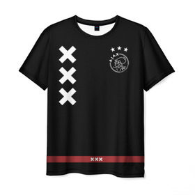 Мужская футболка 3D с принтом Ajax Amsterdam в Кировске, 100% полиэфир | прямой крой, круглый вырез горловины, длина до линии бедер | ajax | амстердам | аякс | футбол