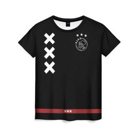 Женская футболка 3D с принтом Ajax Amsterdam в Кировске, 100% полиэфир ( синтетическое хлопкоподобное полотно) | прямой крой, круглый вырез горловины, длина до линии бедер | ajax | амстердам | аякс | футбол
