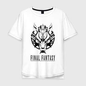 Мужская футболка хлопок Oversize с принтом FINAL FANTASY в Кировске, 100% хлопок | свободный крой, круглый ворот, “спинка” длиннее передней части | fantasy 7 | fantasy x | fantasy xv | final fantasy | final fantasy 14 | final fantasy 7. | final fantasy xiii | final fantasy xiv | final fantasy xv | final x