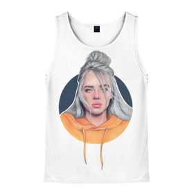 Мужская майка 3D с принтом Billie Eilish art 1 в Кировске, 100% полиэстер | круглая горловина, приталенный силуэт, длина до линии бедра. Пройма и горловина окантованы тонкой бейкой | art | billie | billie eilish | eilish | music | pop | trend | арт | билли айлиш | музыка | тренд