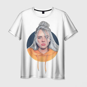 Мужская футболка 3D с принтом Billie Eilish art 1 в Кировске, 100% полиэфир | прямой крой, круглый вырез горловины, длина до линии бедер | art | billie | billie eilish | eilish | music | pop | trend | арт | билли айлиш | музыка | тренд