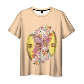 Мужская футболка 3D с принтом Billie Eilish art 2 в Кировске, 100% полиэфир | прямой крой, круглый вырез горловины, длина до линии бедер | art | billie | billie eilish | eilish | music | pop | trend | арт | билли айлиш | музыка | тренд