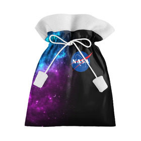 Подарочный 3D мешок с принтом NASA (SPACE) 4.2 в Кировске, 100% полиэстер | Размер: 29*39 см | Тематика изображения на принте: nasa | paint | space | звезды | космос | краска | наса | черная дыра