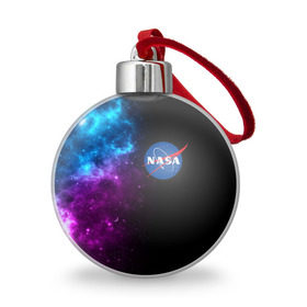 Ёлочный шар с принтом NASA (SPACE) 4.2 в Кировске, Пластик | Диаметр: 77 мм | nasa | paint | space | звезды | космос | краска | наса | черная дыра