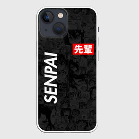 Чехол для iPhone 13 mini с принтом Senpai (Поло) в Кировске,  |  | 2 versia | ahegao | anime | manga | paint | red | sempai | senpai | sup | supreme | trend | white | аниме | белый | манга | семпай | сенпай | суп | суприм