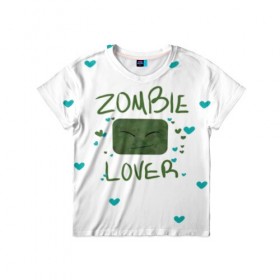 Детская футболка 3D с принтом Zombie Lover в Кировске, 100% гипоаллергенный полиэфир | прямой крой, круглый вырез горловины, длина до линии бедер, чуть спущенное плечо, ткань немного тянется | funny | mine | minecraft | mods | noob | pro | skins | story | vs | zombie | инди | конструктор | майнкрафт | моды | нуб | скин | скрипер | шахта