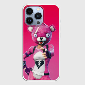 Чехол для iPhone 13 Pro с принтом Only You в Кировске,  |  | Тематика изображения на принте: battle royale | bear | fortnite | pink | батл роял | медведь | розовый | фортнайт | фурри