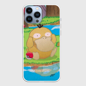 Чехол для iPhone 13 Pro Max с принтом Псайдак в Кировске,  |  | Тематика изображения на принте: detective pikachu | pikachu | pokeball | pokemon | psyduck | детектив пикачу | пикачу | покебол | покемон | псайдак