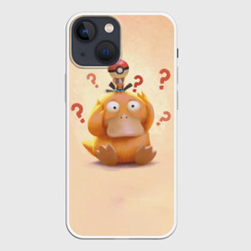 Чехол для iPhone 13 mini с принтом Псайдак в Кировске,  |  | detective pikachu | pikachu | pokeball | pokemon | psyduck | детектив пикачу | пикачу | покебол | покемон | псайдак