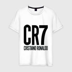 Мужская футболка хлопок с принтом КР7 в Кировске, 100% хлопок | прямой крой, круглый вырез горловины, длина до линии бедер, слегка спущенное плечо. | кр7 | криро | криштиану роналду