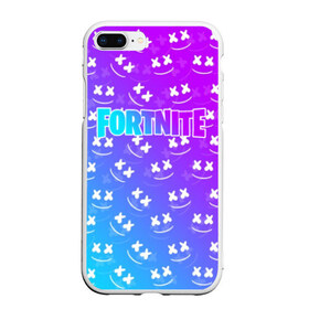 Чехол для iPhone 7Plus/8 Plus матовый с принтом FORTNITE x MARSHMELLO в Кировске, Силикон | Область печати: задняя сторона чехла, без боковых панелей | 2019 | armor | armour | cybersport | dj | esport | fortnite | game | logo | marshmello | season 9 | usa | америка | броня | игра | киберспорт | клубная музыка | маршмелло | музыка | музыкант | сезон 9 |