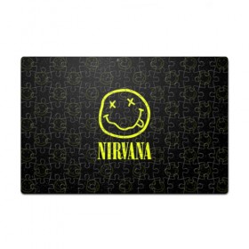 Пазл магнитный 126 элементов с принтом Nirvana 1 в Кировске, полимерный материал с магнитным слоем | 126 деталей, размер изделия —  180*270 мм | cobain | kurt | kurt cobain | nirvana | rock | smile | гитара | кобейн | курт | курт кобейн | нирвана | рок