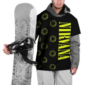 Накидка на куртку 3D с принтом Nirvana 2 в Кировске, 100% полиэстер |  | cobain | kurt | kurt cobain | nirvana | rock | smile | гитара | кобейн | курт | курт кобейн | нирвана | рок