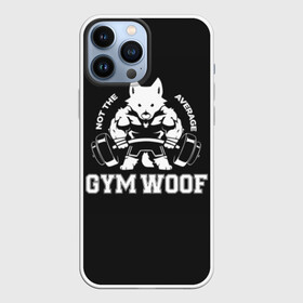Чехол для iPhone 13 Pro Max с принтом GYM WOOF в Кировске,  |  | bodybuilding | diet | exercise | fitness | gym | heath | motivation | muscle | phil | training | workout | бодибилдинг | мотивация | спорт | трансформация | фитнес | эстетичный