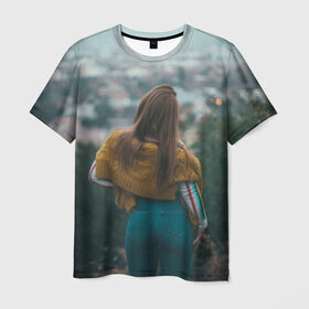 Мужская футболка 3D с принтом Попа девушки в Кировске, 100% полиэфир | прямой крой, круглый вырез горловины, длина до линии бедер | девушка | девушки | женщина | попка | попка девушки