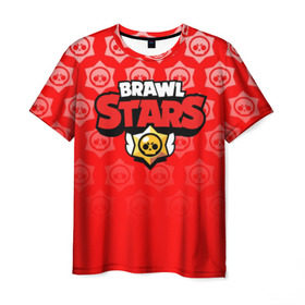 Мужская футболка 3D с принтом BRAWL STARS в Кировске, 100% полиэфир | прямой крой, круглый вырез горловины, длина до линии бедер | android | brawl stars | games | mobile game | stars | игры | мобильные игры