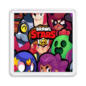 Магнит 55*55 с принтом BRAWL STARS в Кировске, Пластик | Размер: 65*65 мм; Размер печати: 55*55 мм | Тематика изображения на принте: 8 bit | 8 бит | bibi | brawl stars | crow | el brown | leon | leon shark | max | mr.p | sally leon | shark | stars | virus | werewolf | акула | биби | вирус | ворон | леон | оборотень | пингвин