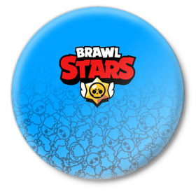 Значок с принтом BRAWL STARS в Кировске,  металл | круглая форма, металлическая застежка в виде булавки | android | brawl stars | games | mobile game | stars | игры | мобильные игры