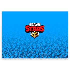 Поздравительная открытка с принтом BRAWL STARS в Кировске, 100% бумага | плотность бумаги 280 г/м2, матовая, на обратной стороне линовка и место для марки
 | android | brawl stars | games | mobile game | stars | игры | мобильные игры