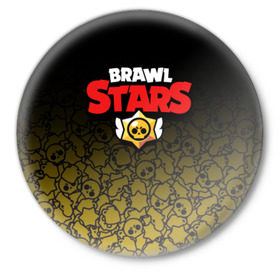 Значок с принтом BRAWL STARS в Кировске,  металл | круглая форма, металлическая застежка в виде булавки | android | brawl stars | games | mobile game | stars | игры | мобильные игры