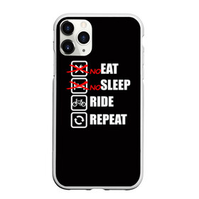 Чехол для iPhone 11 Pro Max матовый с принтом Ride black в Кировске, Силикон |  | bicycle | bike | cycle | eat | eat sleep | eat sleep repeat | eat sleep ride | eat sleep ride repeat | ride | sleep | вело | велосипед | есть | катать | повторить | спать