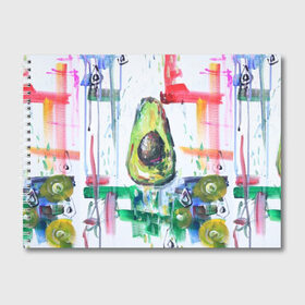Альбом для рисования с принтом Авокадо авангард в Кировске, 100% бумага
 | матовая бумага, плотность 200 мг. | Тематика изображения на принте: авокадо | веган | девушкам | здоровое питание | здоровье | люблю авокадо | овощи | пп | стильно | сыроед | фрукты