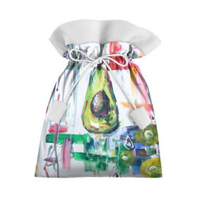 Подарочный 3D мешок с принтом Авокадо авангард в Кировске, 100% полиэстер | Размер: 29*39 см | Тематика изображения на принте: авокадо | веган | девушкам | здоровое питание | здоровье | люблю авокадо | овощи | пп | стильно | сыроед | фрукты