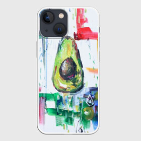 Чехол для iPhone 13 mini с принтом Авокадо авангард в Кировске,  |  | авокадо | веган | девушкам | здоровое питание | здоровье | люблю авокадо | овощи | пп | стильно | сыроед | фрукты