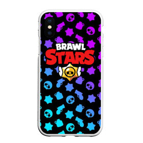 Чехол для iPhone XS Max матовый с принтом BRAWL STARS в Кировске, Силикон | Область печати: задняя сторона чехла, без боковых панелей | 8 bit | 8 бит | bibi | brawl stars | crow | el brown | leon | leon shark | max | mr.p | sally leon | shark | stars | virus | werewolf | акула | биби | вирус | ворон | леон | оборотень | пингвин