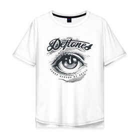 Мужская футболка хлопок Oversize с принтом Deftones в Кировске, 100% хлопок | свободный крой, круглый ворот, “спинка” длиннее передней части | Тематика изображения на принте: 