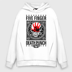 Мужское худи Oversize хлопок с принтом Five Finger Death Punch в Кировске, френч-терри — 70% хлопок, 30% полиэстер. Мягкий теплый начес внутри —100% хлопок | боковые карманы, эластичные манжеты и нижняя кромка, капюшон на магнитной кнопке | Тематика изображения на принте: 5fdp | ffdp | five finger death punch | metal | альтернатива | группы | метал | музыка | хеви метал