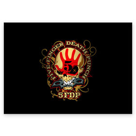 Поздравительная открытка с принтом Five Finger Death Punch в Кировске, 100% бумага | плотность бумаги 280 г/м2, матовая, на обратной стороне линовка и место для марки
 | 5fdp | ffdp | five finger death punch | metal | альтернатива | группы | метал | музыка | хеви метал