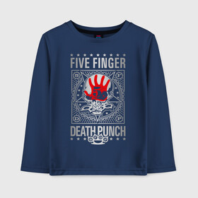 Детский лонгслив хлопок с принтом Five Finger Death Punch в Кировске, 100% хлопок | круглый вырез горловины, полуприлегающий силуэт, длина до линии бедер | 5fdp | ffdp | five finger death punch | metal | альтернатива | группы | метал | музыка | хеви метал