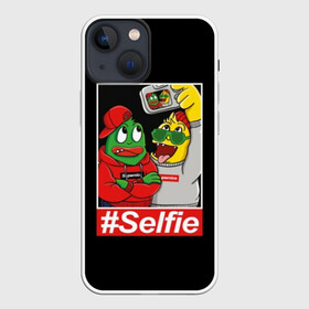 Чехол для iPhone 13 mini с принтом Селфи в Кировске,  |  | background | black | cap | cool | dude | green | guy | monster | phone | photo | selfie | street | style | yellow | желтый | зеленый | кадр | кепка | красный | креатив | круто | монстр | очки | парень | пацан | прикольный | свитер | селфи | серый 