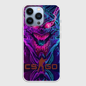 Чехол для iPhone 13 Pro с принтом CS GO Hyper Beast в Кировске,  |  | Тематика изображения на принте: 2019 | computer game | counter strike | cs | cs go | csgo | dota | dota2 | game | howl | hyperbeast | warning | автомат | вой | го | игрок | компьютерная игра | контр страйк | контра | кс | оружие | турнир