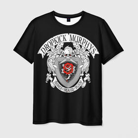 Мужская футболка 3D с принтом Dropkick Murphys в Кировске, 100% полиэфир | прямой крой, круглый вырез горловины, длина до линии бедер | celtic punk | dropkick murphys | hardcore | oi | punk | группы | кельтский панк | музыка | панк | рок | стрит панк | фолк панк