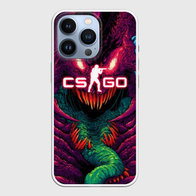 Чехол для iPhone 13 Pro с принтом CS GO Hyper Beast в Кировске,  |  | Тематика изображения на принте: 2019 | computer game | counter strike | cs | cs go | csgo | dota | dota2 | game | howl | hyperbeast | warning | автомат | вой | го | игрок | компьютерная игра | контр страйк | контра | кс | оружие | турнир